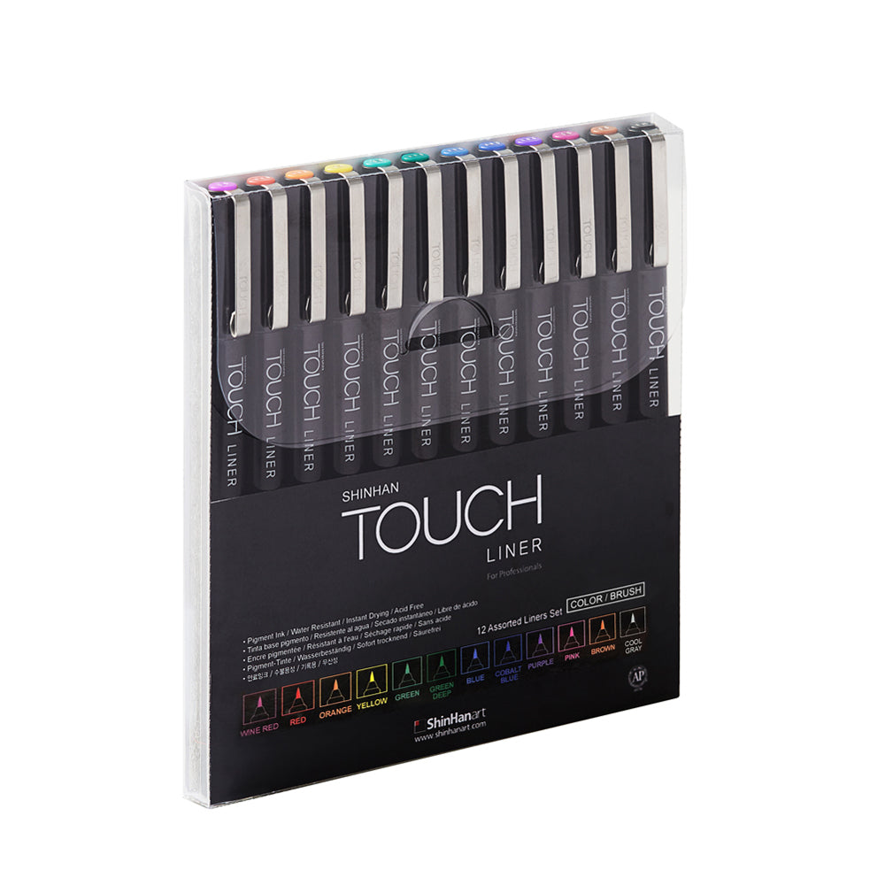 SHINHAN TOUCH LINER SET OF 12 COLOURS [BRUSH]