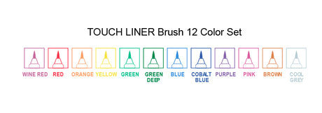 SHINHAN TOUCH LINER SET OF 12 COLOURS [BRUSH]