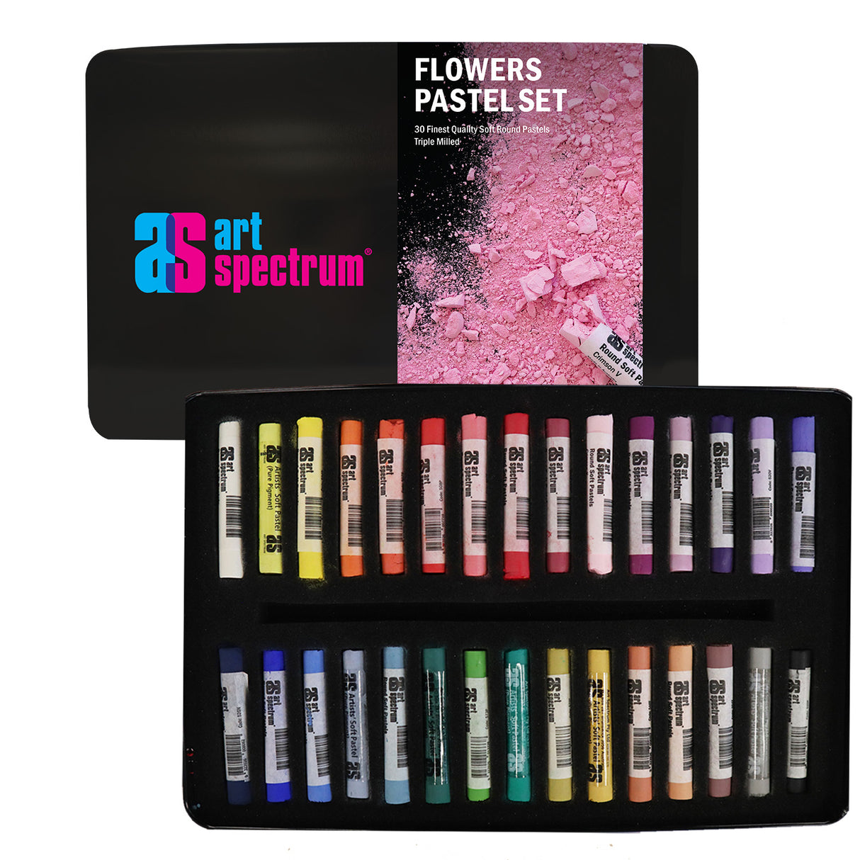 AS PASTEL SET OF 30 FLOWERS SET