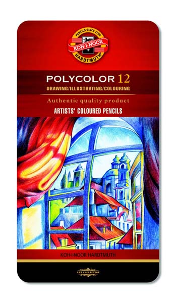 3822 POLYCOLOR COLOUR PENCILS 12