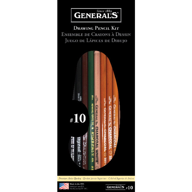 GENERAL CLASSIC DRWG & SKTCHG KIT (13PCE