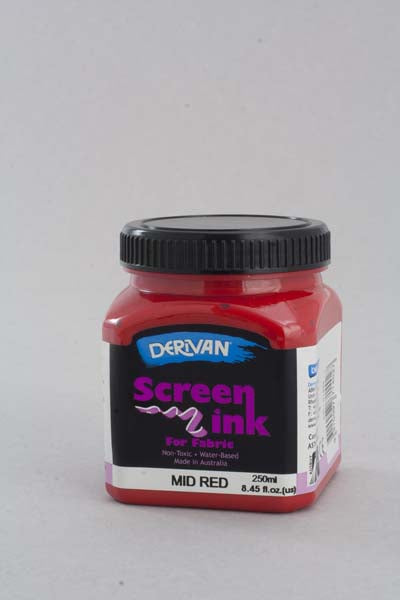 DERIVAN SCREEN INK 250ML MID RED